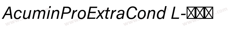 AcuminProExtraCond L字体转换